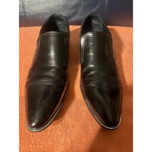 Moretti Black  Label Dress Shoes Men Size 9 Black Leather